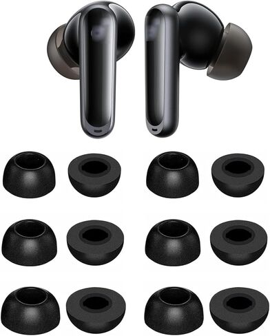 رؤوس أذن إسفنجية متوافقة مع سماعات الأذن Soundcore P20i P30i P40i، 6 أزواج بأحجام S/M/L، أطراف أذن بديلة من إسفنج الذاكرة الناعمة، متوافقة مع Soundcore P20i P30i P40i 6 أزواج باللون الأسود in Kuwait
