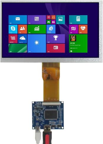 شاشة عرض LCD محمولة مقاس 7 بوصة 1024 × 600 مع لوحة تشغيل Mini-HDMI - شاشة ثانوية للكمبيوتر الشخصي وRaspberry/Orange Pi ووحدات تحكم الألعاب والمجاهر والمزيد in Kuwait
