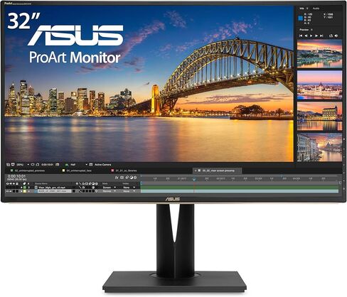 شاشة Asus ProArt PA329C مقاس 32 بوصة 4K (3840 × 2160) HDR10 Displayhdr600 100% Adobe RGB IPS Eye Care DisplayPort USB Type-C HDMI، أسود (متجدد) in Kuwait