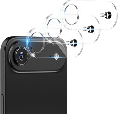 حزمة من 3 قطع من CloudValley لهاتف iPhone 17 Pro Max، واقي عدسة الكاميرا، طبقة عسكرية مقاومة للخدش، شاشة غطاء كاميرا من الزجاج المقوى 9H، [لا يؤثر على اللقطات الليلية]، شفاف in Saudi Arabia