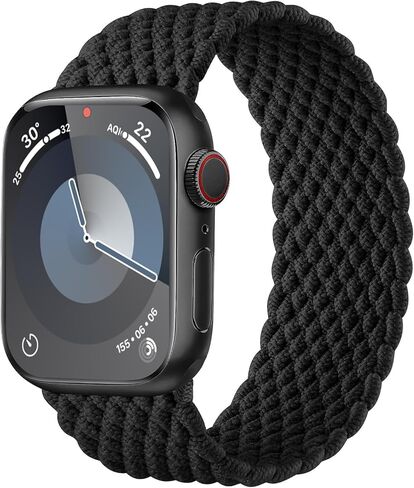 Compatible with Kids Apple Watch Band 38mm 40mm 41mm 42mm 44mm 45mm 46mm, Boys Girls Stretchy Braided Nylon Solo Loop Band for iWatch Series 11 10 9 8 7 6 5 4 3 2 1 SE3 SE2 SE in Saudi Arabia