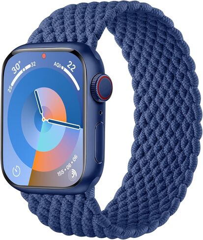 Compatible with Kids Apple Watch Band 38mm 40mm 41mm 42mm 44mm 45mm 46mm, Boys Girls Stretchy Braided Nylon Solo Loop Band for iWatch Series 11 10 9 8 7 6 5 4 3 2 1 SE3 SE2 SE in Saudi Arabia
