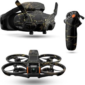 غلاف الطائرة بدون طيار متوافق مع حزمة DJI Avata 2 (2024) - رخام ذهبي أسود - غطاء لاصق واقٍ من الفينيل 3M ممتاز - سهل الاستخدام | صُنع في الولايات المتحدة الأمريكية بواسطة MightySkins in Kuwait