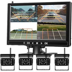 1080P AHD Wired Reverse Rear View Backup Camera System,5" Monitor, 360°Adjustable Angle, IP68 No Water, IR Night Vision for Tractor/Truck/Excavator/Caravan/Skid Steer/Heavy Equipment in Saudi Arabia