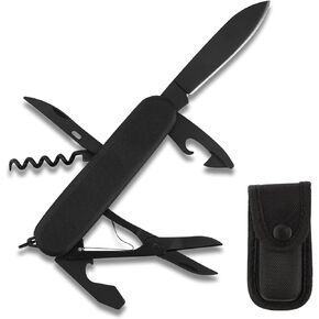 سكين جيب متعدد المهام 7 في 1، سكين متعدد المهام من الفولاذ المقاوم للصدأ مع مقص، فتاحة زجاجات، فتاحة علب، مفتاح، سكين، شفرة، سكين جيب متعدد الأدوات للتخييم في الهواء الطلق، صيد الأسماك، البقاء على قيد الحياة، المشي لمسافات طويلة in Kuwait