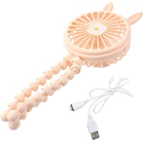 Octopus USB Fan Small Portable Creative Mini Fan for Home Office Desk Use Yellow round USB Charging in Kuwait