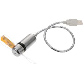 Kisangel USB LED على مدار الساعة مروحة مع عرض درجة الحرارة مروحة تبريد كمبيوتر USB صغيرة للمكتب المنزلي والسفر مع أضواء LED الساطعة in Kuwait