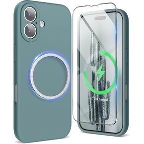 SURPHY Stand Case for iPhone 17 Case with Screen Protector (6.3 inch 2025), Compatible with MagSafe, 360° Rotatable Ring Kickstand Phone Cases for iPhone 17, Stand Black in Saudi Arabia