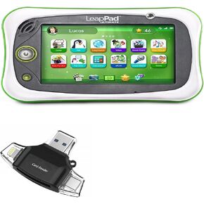أداة BoxWave الذكية المتوافقة مع Leapfrog LeapPad Ultimate - قارئ بطاقات SD AllReader، قارئ بطاقات microSD SD مدمج USB - أسود نفاث in Kuwait