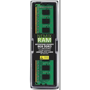 NEMIX RAM 16GB (2X8GB) DDR3 1600MHZ PC3-12800 2Rx8 1.35V 240-PIN ECC UDIMM مجموعة ذاكرة غير مخزنة in Kuwait