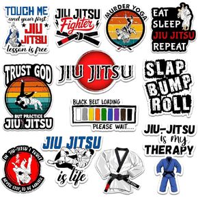 12 Pcs Jiu Jitsu Stickers – Motivational & Fun Jiu Jitsu Designs for Martial Arts Enthusiasts, Ideal for Laptop, Water Bottle, Tumbler, Gifts for MMA Fighters & BJJ Lovers 3 Inches in Kuwait