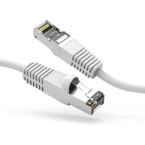35Ft Cat5E Shielded (FTP) Ethernet Network Booted Cable White, 4 Pack in Kuwait