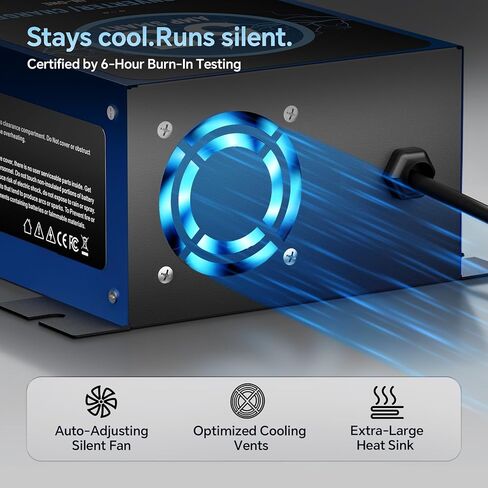 RV Power Converter 55Amp, RV Converter 120V AC to 12V DC, Compatible with Lithium and Lead Acid Battery, 3 Stage Smart Battery Charging 13V to 16.5V Adjustable, Easy to Install in Saudi Arabia