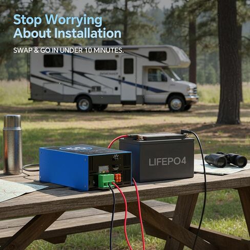 RV Power Converter 55Amp, RV Converter 120V AC to 12V DC, Compatible with Lithium and Lead Acid Battery, 3 Stage Smart Battery Charging 13V to 16.5V Adjustable, Easy to Install in Saudi Arabia