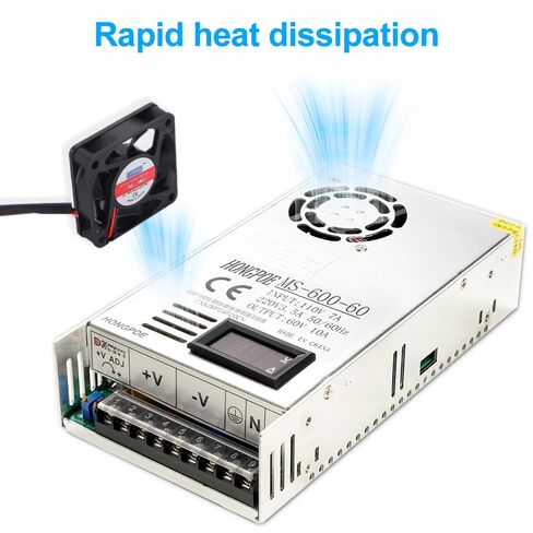 600W 0-36V16A DC تحويل التيار الكهربائي، محول صناعي PSU AC إلى DC 0-36V محول محول لشريط ضوء LED CCTV كاميرا راديو مكبر الصوت CNC طابعة ثلاثية الأبعاد (MS-600V36V16A) in Kuwait