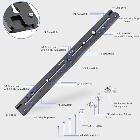 Leftfoto 400mm Double Dovetail Slide Rail +Double Slide Rail Clamp +Arca Swiss Plate Set in Saudi Arabia