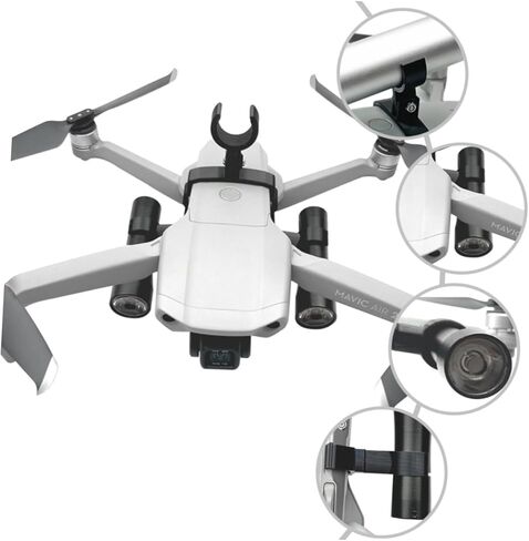 Yardwe مجموعة واحدة من حامل الضوء الليلي للطائرات بدون طيار متوافق مع DJI متعدد الزوايا وسهل الحمل ملحق الملاحة الليلية in Kuwait