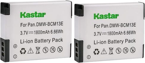 بطارية Kastar (عبوة من قطعتين) لباناسونيك DMW-BCM13 DMW-BCM13PP وLumix DMC-FT5 Lumix DMC-LZ40 DMC-TS5 Lumix DMC-TZ37 DMC-TZ40 DMC-TZ41 Lumix DMC-TZ55 DMC-TZ60 Lumix DMC-ZS27 DMC-ZS30 DMC-ZS35 دي إم سي-ZS40 in Kuwait