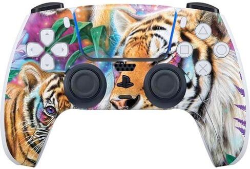 ملصق Skinit المخصص للألعاب متوافق مع وحدة تحكم PS5 - مرخص رسميًا من Daydream Galaxy Tigers من Sheena Pike Design in Kuwait