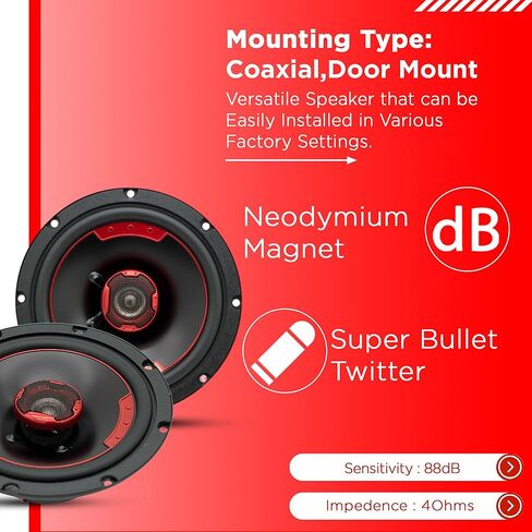 حزمة مكبرات الصوت MB Quart XK2-116: زوجان من أنظمة السماعات المحورية مقاس 6.5 بوصة بقدرة 240 وات ثنائية الاتجاه للحصول على صوت ممتاز للسيارة in Saudi Arabia