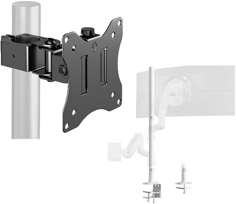 PUTORSEN Universal VESA Pole Mount for 17"- 32" Screens,Fits 1.38-Inch Diameter Pole and Steel Extra Tall 32 Inch 2-Section Monitor Stand Pole - with Mounting Base in Kuwait