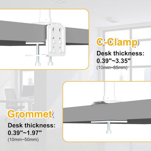 PUTORSEN Universal VESA Pole Mount for 17"- 32" Screens,Fits 1.38-Inch Diameter Pole and Steel Extra Tall 32 Inch 2-Section Monitor Stand Pole - with Mounting Base in Kuwait
