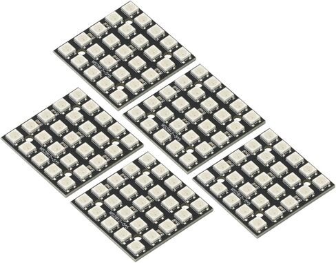 5Pcs WS2812B 5X5 5050 RGB LED Full Color Driver 25 Bit Color Lamp Development Board,LED Matrix Integrated Drive Drivers Board LED Module for Arduino Project in Saudi Arabia