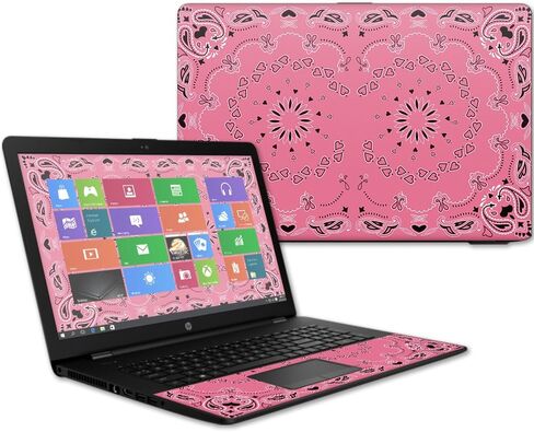غلاف MightySkins متوافق مع كمبيوتر HP 17t المحمول مقاس 17.3 بوصة (2017) - باندانا وردي | غطاء ملتف من الفينيل واقٍ ومتين وفريد ​​من نوعه | سهل التطبيق والإزالة وتغيير الأنماط | صنع في الولايات المتحدة الأمريكية in Kuwait