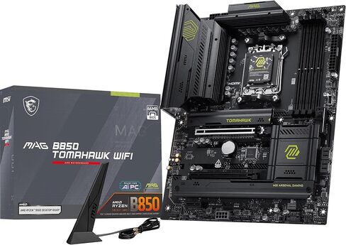 اللوحة الأم MSI MAG B850 Tomahawk WiFi، ATX - تدعم معالجات AMD Ryzen 9000/8000/7000، AM5-80A SPS VRM، DDR5 Memory Boost 8200+ MT/s (OC)، PCIe 5.0 x16، M.2 Gen5، Wi-Fi 7، 5G LAN in Kuwait