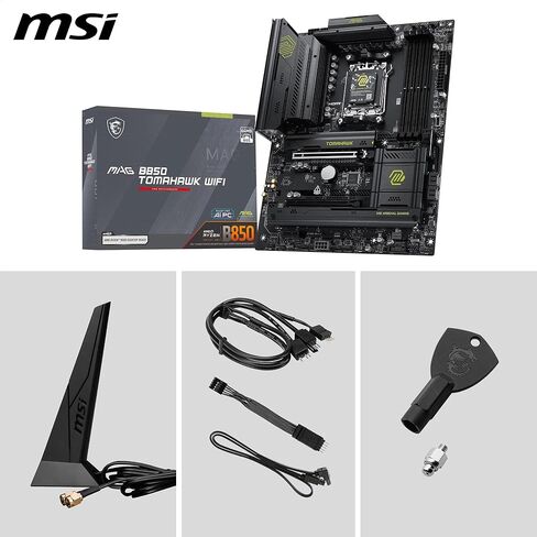 اللوحة الأم MSI MAG B850 Tomahawk WiFi، ATX - تدعم معالجات AMD Ryzen 9000/8000/7000، AM5-80A SPS VRM، DDR5 Memory Boost 8200+ MT/s (OC)، PCIe 5.0 x16، M.2 Gen5، Wi-Fi 7، 5G LAN in Kuwait