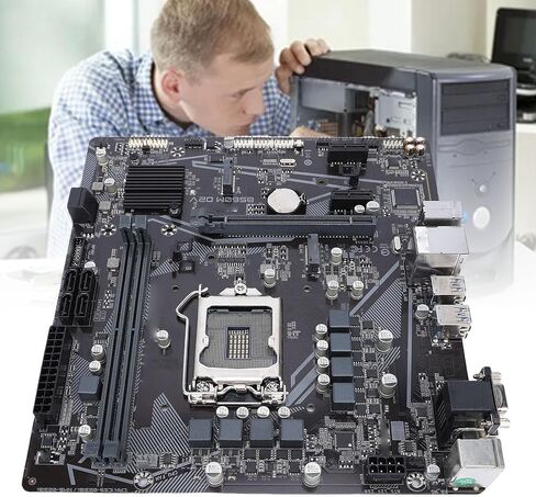 Micro ATX Motherboard, omputer Motherboard Supports LGA 1200, Dual DDR4, with 4 USB 3.2 Gen 1, 2 USB 2.0, RJ45, 6+2 Stages in Kuwait