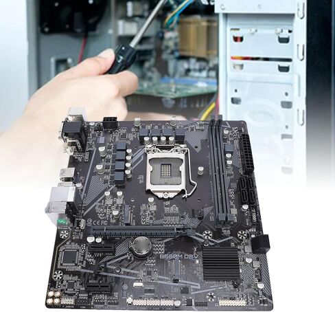 Micro ATX Motherboard, omputer Motherboard Supports LGA 1200, Dual DDR4, with 4 USB 3.2 Gen 1, 2 USB 2.0, RJ45, 6+2 Stages in Kuwait