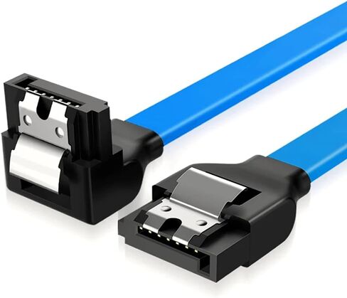 SATA 3.0 Data Cable SATA 3.0 90 Degree Hard Disk Drive Signal Cable Wire 15.7in/19.68in Compatible for SATA HDD SSD etc in Kuwait