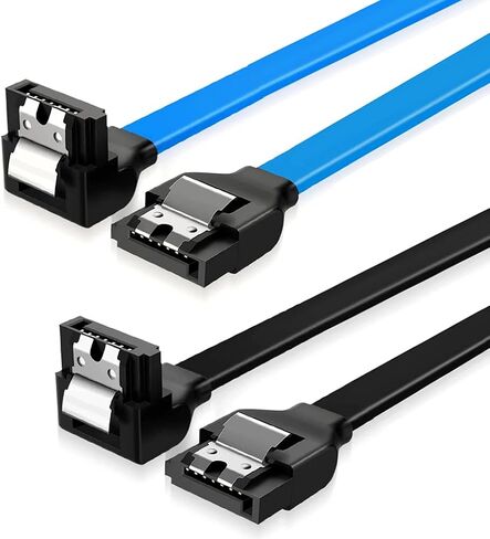 SATA 3.0 Data Cable SATA 3.0 90 Degree Hard Disk Drive Signal Cable Wire 15.7in/19.68in Compatible for SATA HDD SSD etc in Kuwait