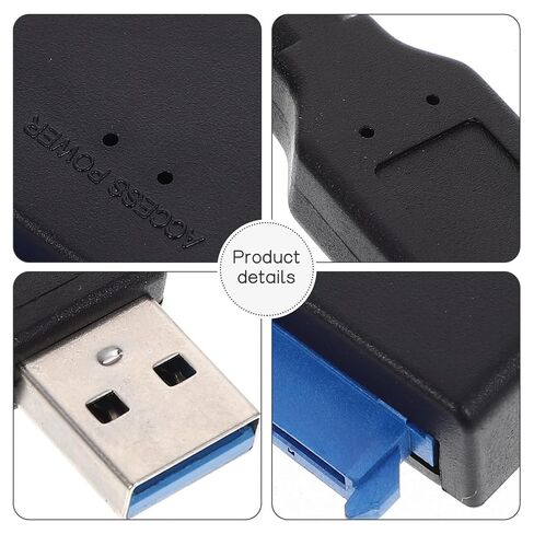 TEHAUX 5-inch Serial Ata Hard Drive Cable External SSD Adapter Data Transfer Converter Compatible with HDD for PC Laptop Storage Expansion in Saudi Arabia