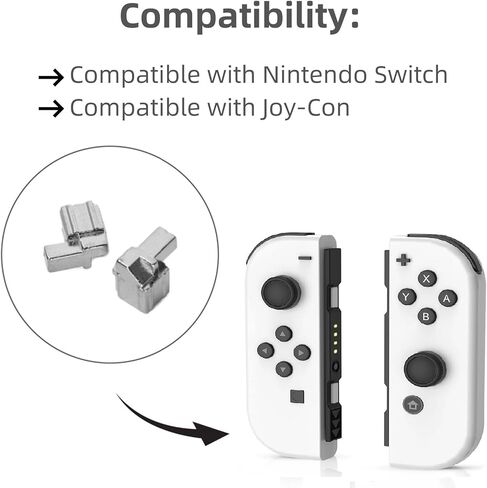 4 أزواج من قطع غيار مزلاج منزلق لوحدة التحكم المتوافقة مع Nintendo Switch ومتوافقة مع Joy-Con Metal in Kuwait