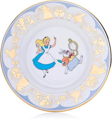 Disney Alice in Wonderland Mad Hatter 6 "Plate ، Fine Bone China ، 16.5 × 16.5 × 1 cm ، multicolor in Kuwait