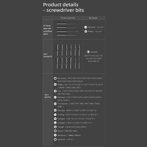مجموعة مفكات براغي صغيرة دقيقة، 144 في 1 مجموعة مدمجة TR Star Pentalobe Hex مع أداة فك مفتوحة، لوحدة التحكم في النظارات والكمبيوتر المحمول والهاتف in Kuwait