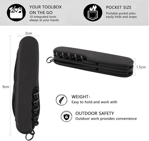 سكين جيب متعدد المهام 7 في 1، سكين متعدد المهام من الفولاذ المقاوم للصدأ مع مقص، فتاحة زجاجات، فتاحة علب، مفتاح، سكين، شفرة، سكين جيب متعدد الأدوات للتخييم في الهواء الطلق، صيد الأسماك، البقاء على قيد الحياة، المشي لمسافات طويلة in Kuwait