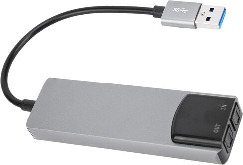 7.1 USB Surround Sound Card, External Sound Card for PC Laptop with SPDIF Digital High Resolution Audio, for Gaming Movies Music in Saudi Arabia