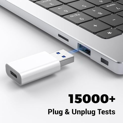 USB to USB C Adapter 3Pack, USB-C Female to USB Male Charger Converter for Phone 16 15 14 13 Plus Pro Max,Galaxy S25 24, Light Blue in Saudi Arabia