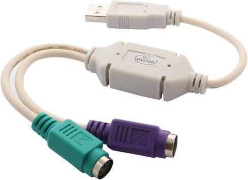 Split an USB Port into PS/2 Keyboard and PS/2 Mouse Ports Adapter in Saudi Arabia