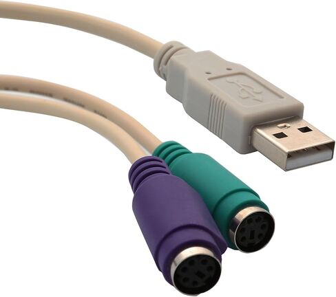 Split an USB Port into PS/2 Keyboard and PS/2 Mouse Ports Adapter in Saudi Arabia