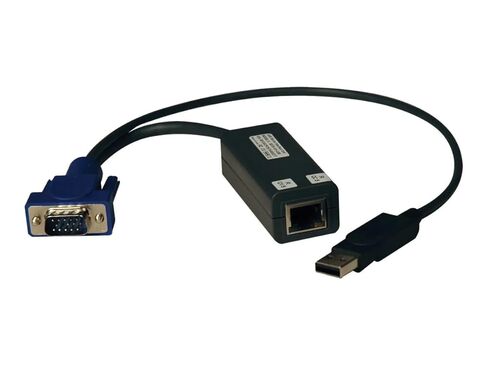 Tripp Lite B078-101-USB-1 وحدة واجهة خادم فردية USB محول محول KVM للوسائط الافتراضية HD15 RJ45 Cat5 نطاق 98 قدمًا، متوافق مع TAA وRoHS، حزمة الرعاية السحابية المكونة مسبقًا مؤهلة (10 عبوات) in Saudi Arabia