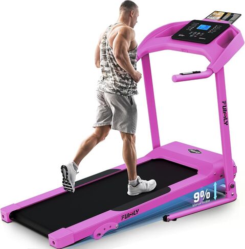 جهاز مشي مائل قابل للطي، جهاز مشي ذكي محمول للمنزل مع قياس دهون الجسم ومستشعر معدل ضربات القلب، جهاز مشي شديد التحمل قابل للطي بقوة 3.5 حصان بسعة 400 رطل مع امتصاص الصدمات الصامت in Kuwait
