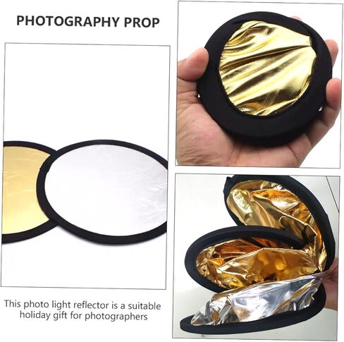 2pcs 30cm 2-in-1 Portable Photography Reflector Silver Gold Mini Foldable Photo Light Reflector for Studio and Outdoor Portrait Lighting in Saudi Arabia