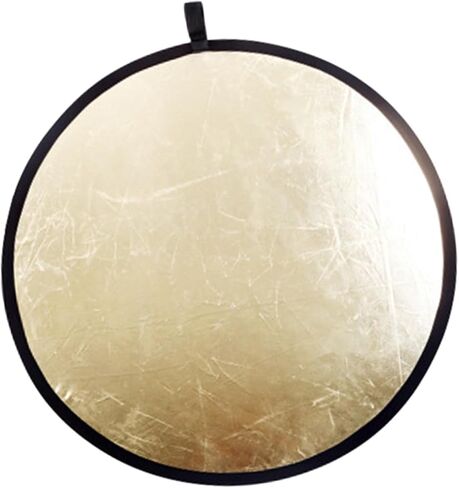 60cm 2-in-1 Foldable Round Reflector Disc Silver Gold Photography Light Reflector Portable for Photo and Video Lighting Accessories in Saudi Arabia