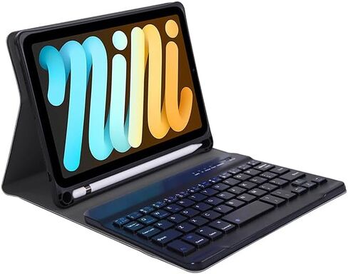 حافظة لوحة المفاتيح الذكية Binguowang لجهاز iPad mini 7th (A17 Pro) 2024 / iPad mini 6th 8.3 بوصة [تدعم 3 أنظمة] مع غطاء لوحة مفاتيح لاسلكية قابل للفصل مغناطيسيًا مع حامل أقلام (وردي) in Kuwait
