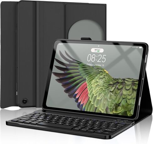 حافظة لوحة مفاتيح للكمبيوتر اللوحي Pixel مقاس 11 بوصة 2023/2024، لوحة مفاتيح بلوتوث قابلة لإعادة الشحن وقابلة للفصل، غطاء فوليو ذكي مع حامل قلم، حافظة لجهاز Google Pixel Tablet مع حامل يدعم قاعدة شحن مكبر الصوت in Kuwait