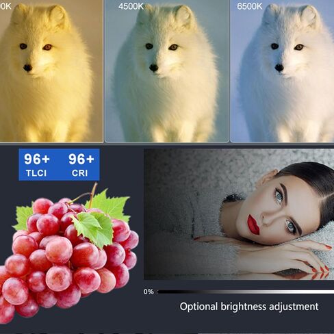 Yoidesu 40W RGB LED Video Light، مصباح تصوير COB محمول مع درجة حرارة لون قابلة للتعديل، فيديو بطارية 3400 مللي أمبير في الساعة لمدونة الفيديو والبث المباشر واستوديو الصور in Saudi Arabia